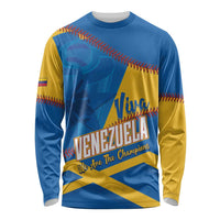 Baseball Venezuela 2026 Custom Long Sleeve Shirt 1st Champions Proud Blue Version