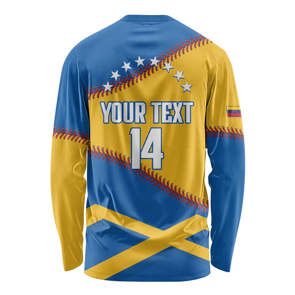 Baseball Venezuela 2026 Custom Long Sleeve Shirt 1st Champions Proud Blue Version
