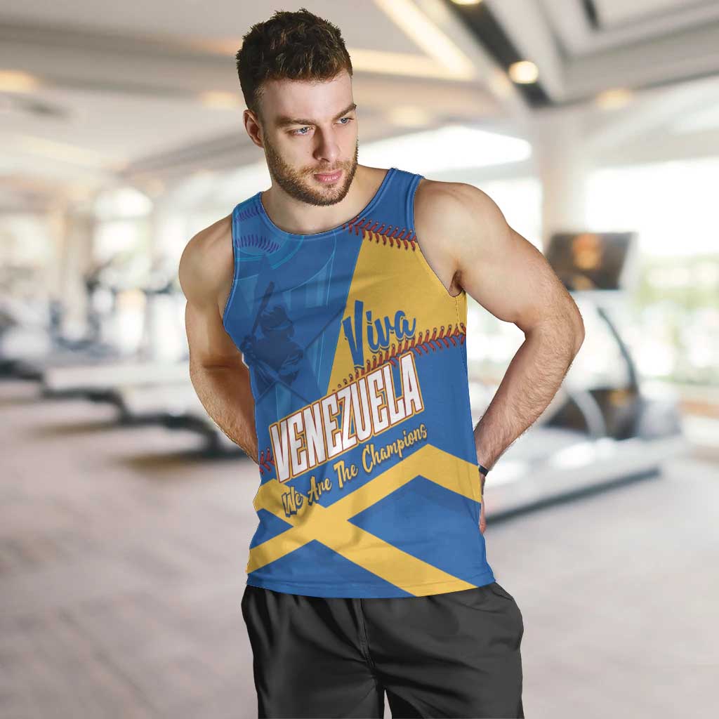 Baseball Venezuela 2026 Custom Men Tank Top 1st Champions Proud Blue Version