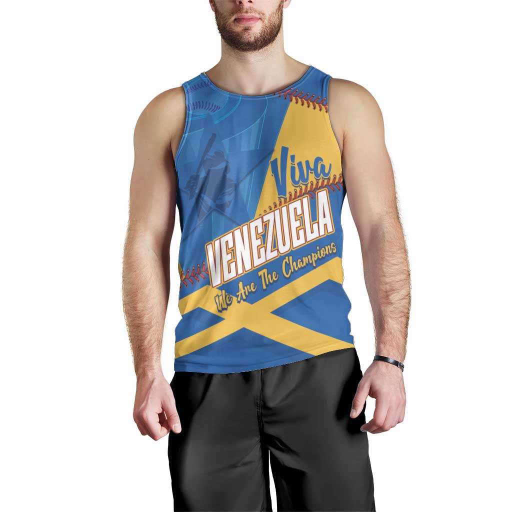 Baseball Venezuela 2026 Custom Men Tank Top 1st Champions Proud Blue Version
