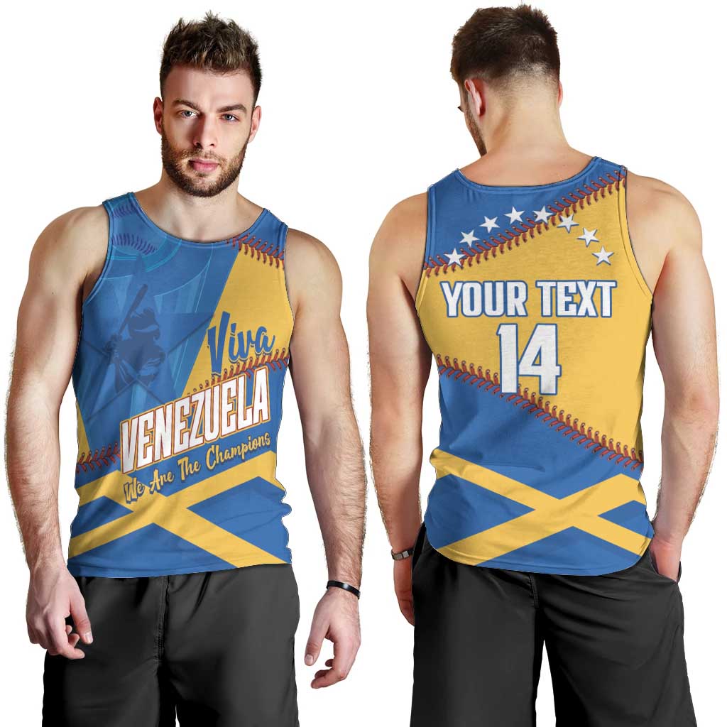 Baseball Venezuela 2026 Custom Men Tank Top 1st Champions Proud Blue Version