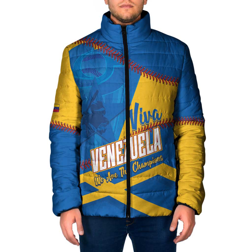 Baseball Venezuela 2026 Custom Padded Jacket 1st Champions Proud Blue Version
