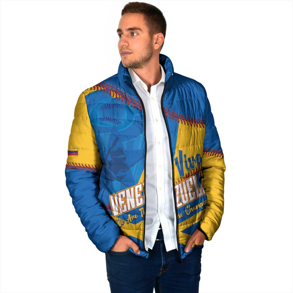 Baseball Venezuela 2026 Custom Padded Jacket 1st Champions Proud Blue Version