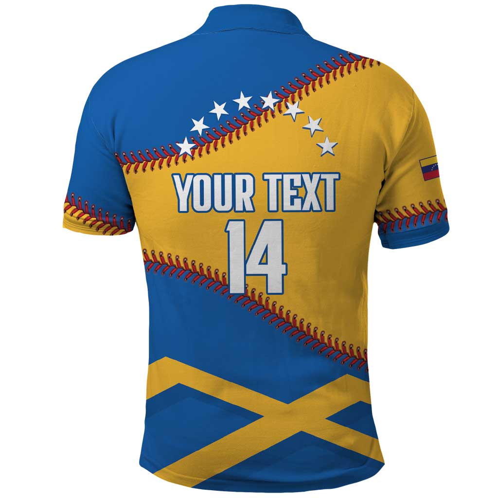 Baseball Venezuela 2026 Custom Polo Shirt 1st Champions Proud Blue Version