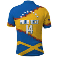 Baseball Venezuela 2026 Custom Polo Shirt 1st Champions Proud Blue Version