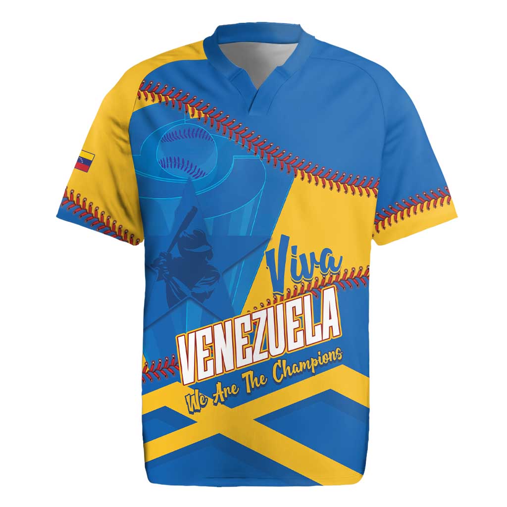Baseball Venezuela 2026 Custom Rugby Jersey 1st Champions Proud Blue Version