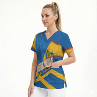 Baseball Venezuela 2026 Custom Scrub Top 1st Champions Proud Blue Version