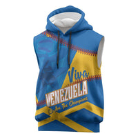 Baseball Venezuela 2026 Custom Sleeveless Hoodie 1st Champions Proud Blue Version