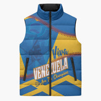 Baseball Venezuela 2026 Custom Sleeveless Puffer Jacket 1st Champions Proud Blue Version