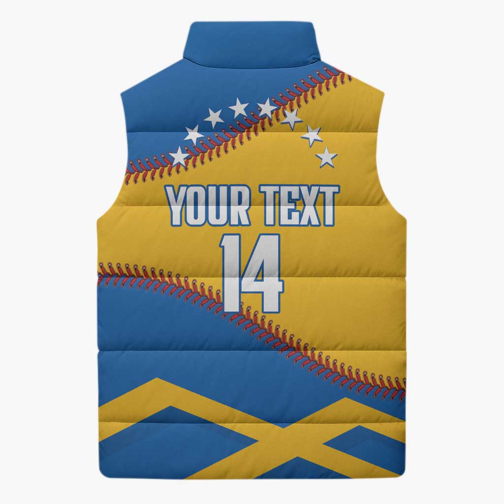 Baseball Venezuela 2026 Custom Sleeveless Puffer Jacket 1st Champions Proud Blue Version