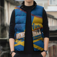 Baseball Venezuela 2026 Custom Sleeveless Puffer Jacket 1st Champions Proud Blue Version