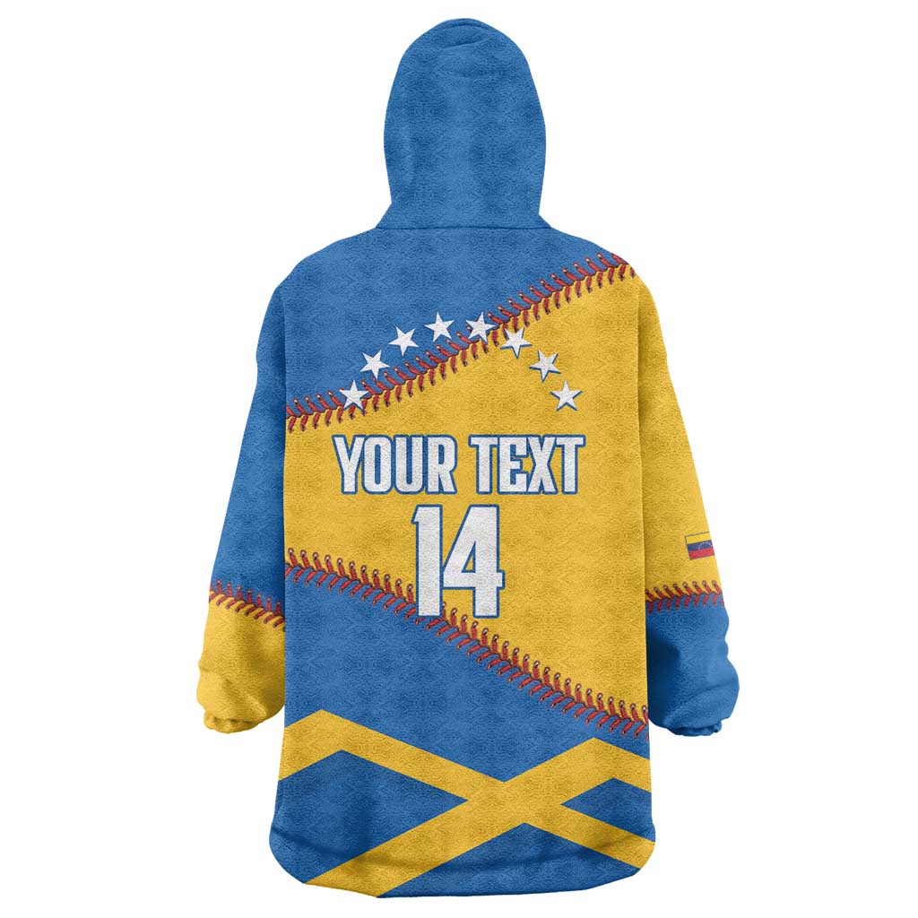 Baseball Venezuela 2026 Custom Wearable Blanket Hoodie 1st Champions Proud Blue Version