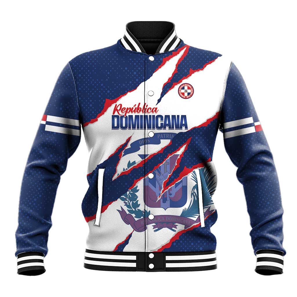 Custom Dominican Republic Football Baseball Jacket Los Quisqueyanos Crack Style