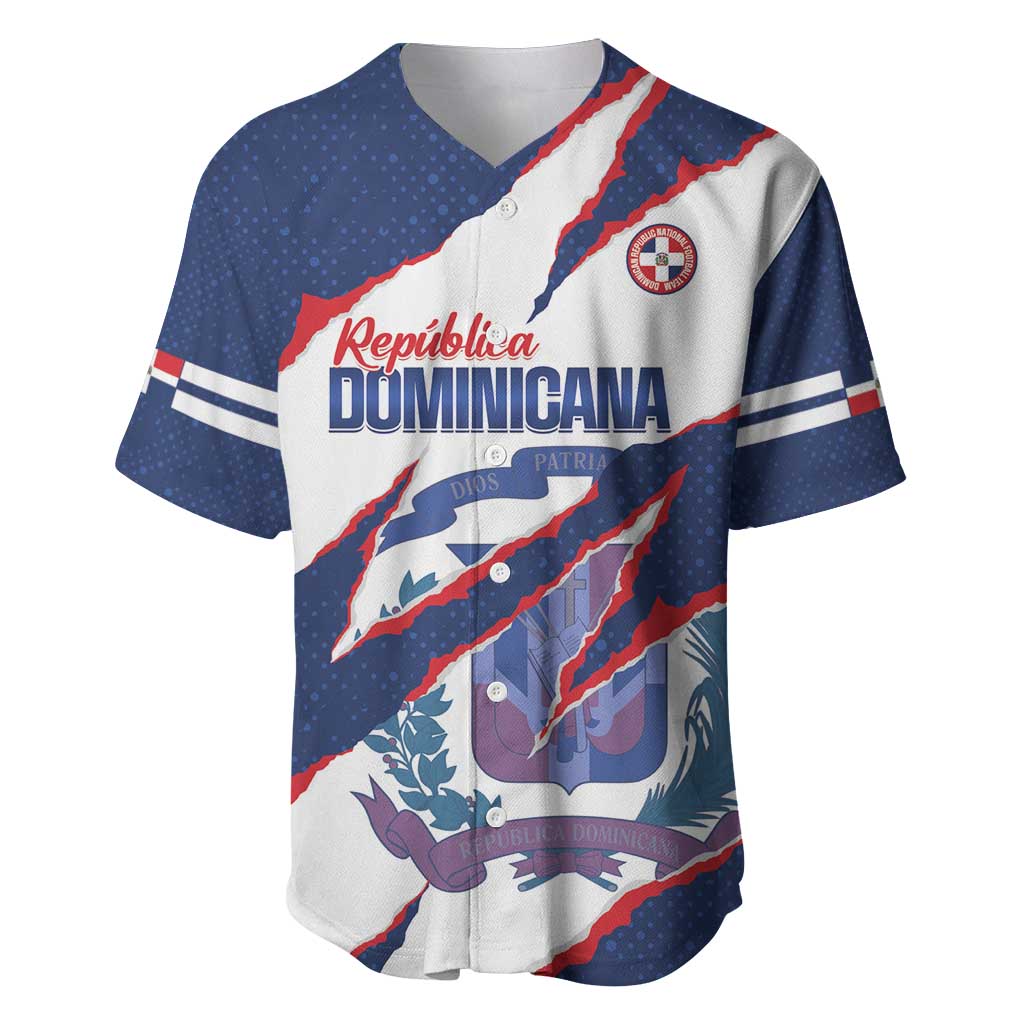 Custom Dominican Republic Football Baseball Jersey Los Quisqueyanos Crack Style