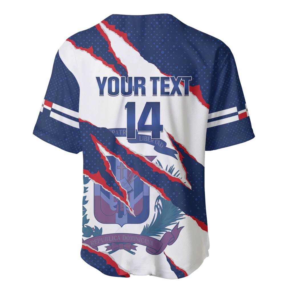 Custom Dominican Republic Football Baseball Jersey Los Quisqueyanos Crack Style