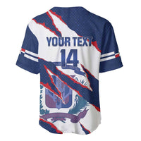 Custom Dominican Republic Football Baseball Jersey Los Quisqueyanos Crack Style