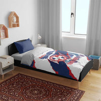 Custom Dominican Republic Football Bedding Set Los Quisqueyanos Crack Style