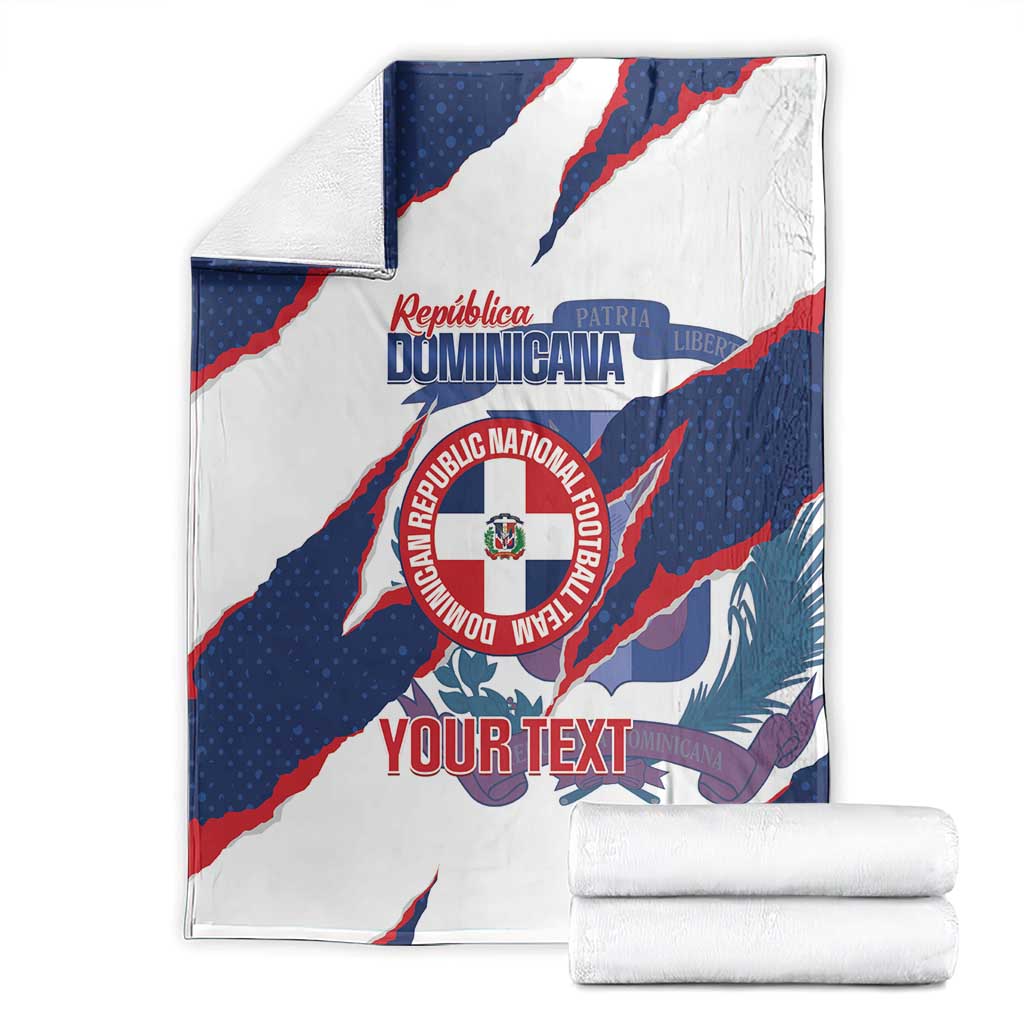Custom Dominican Republic Football Blanket Los Quisqueyanos Crack Style