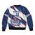 Custom Dominican Republic Football Bomber Jacket Los Quisqueyanos Crack Style