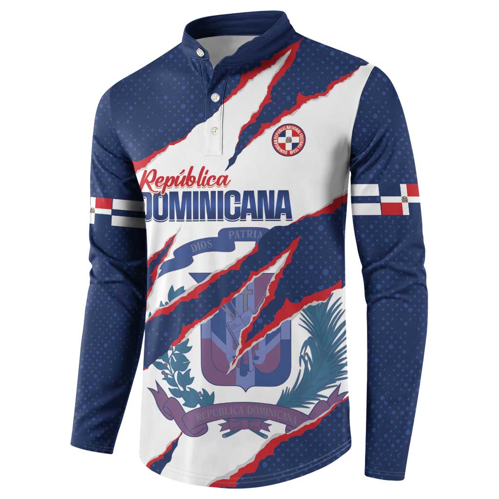 Custom Dominican Republic Football Button Sweatshirt Los Quisqueyanos Crack Style