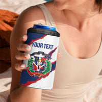 Custom Dominican Republic Football 4 in 1 Can Cooler Tumbler Los Quisqueyanos Crack Style
