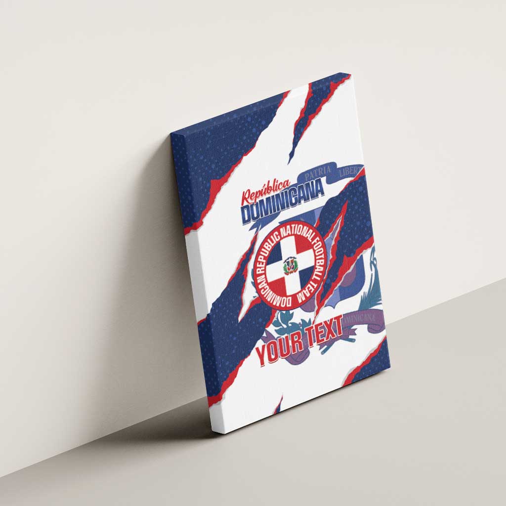Custom Dominican Republic Football Canvas Wall Art Los Quisqueyanos Crack Style