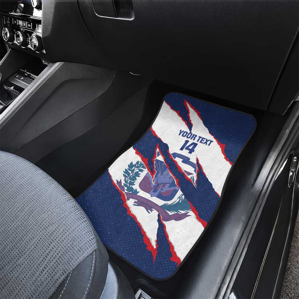 Custom Dominican Republic Football Car Mats Los Quisqueyanos Crack Style