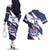 Custom Dominican Republic Football Couples Matching Off The Shoulder Long Sleeve Dress and Hawaiian Shirt Los Quisqueyanos Crack Style