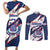Custom Dominican Republic Football Couples Matching Short Sleeve Bodycon Dress and Long Sleeve Button Shirt Los Quisqueyanos Crack Style
