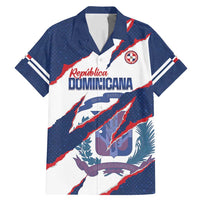 Custom Dominican Republic Football Family Matching Mermaid Dress and Hawaiian Shirt Los Quisqueyanos Crack Style