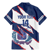 Custom Dominican Republic Football Family Matching Mermaid Dress and Hawaiian Shirt Los Quisqueyanos Crack Style