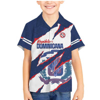 Custom Dominican Republic Football Family Matching Mermaid Dress and Hawaiian Shirt Los Quisqueyanos Crack Style