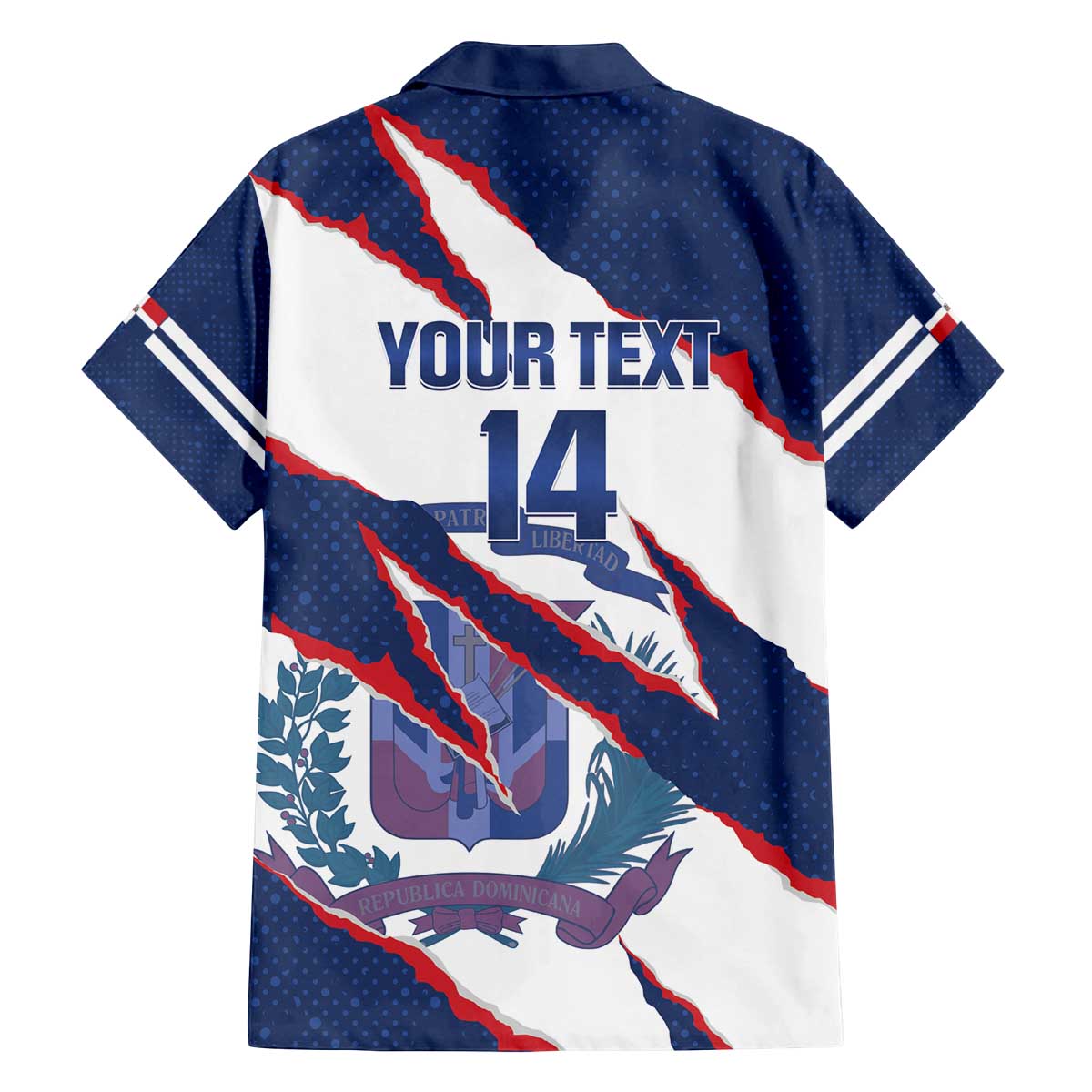 Custom Dominican Republic Football Family Matching Off The Shoulder Long Sleeve Dress and Hawaiian Shirt Los Quisqueyanos Crack Style