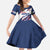 Custom Dominican Republic Football Family Matching Off Shoulder Maxi Dress and Hawaiian Shirt Los Quisqueyanos Crack Style