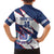 Custom Dominican Republic Football Family Matching Off Shoulder Short Dress and Hawaiian Shirt Los Quisqueyanos Crack Style