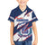 Custom Dominican Republic Football Family Matching Off Shoulder Short Dress and Hawaiian Shirt Los Quisqueyanos Crack Style