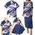 Custom Dominican Republic Football Family Matching Puletasi and Hawaiian Shirt Los Quisqueyanos Crack Style