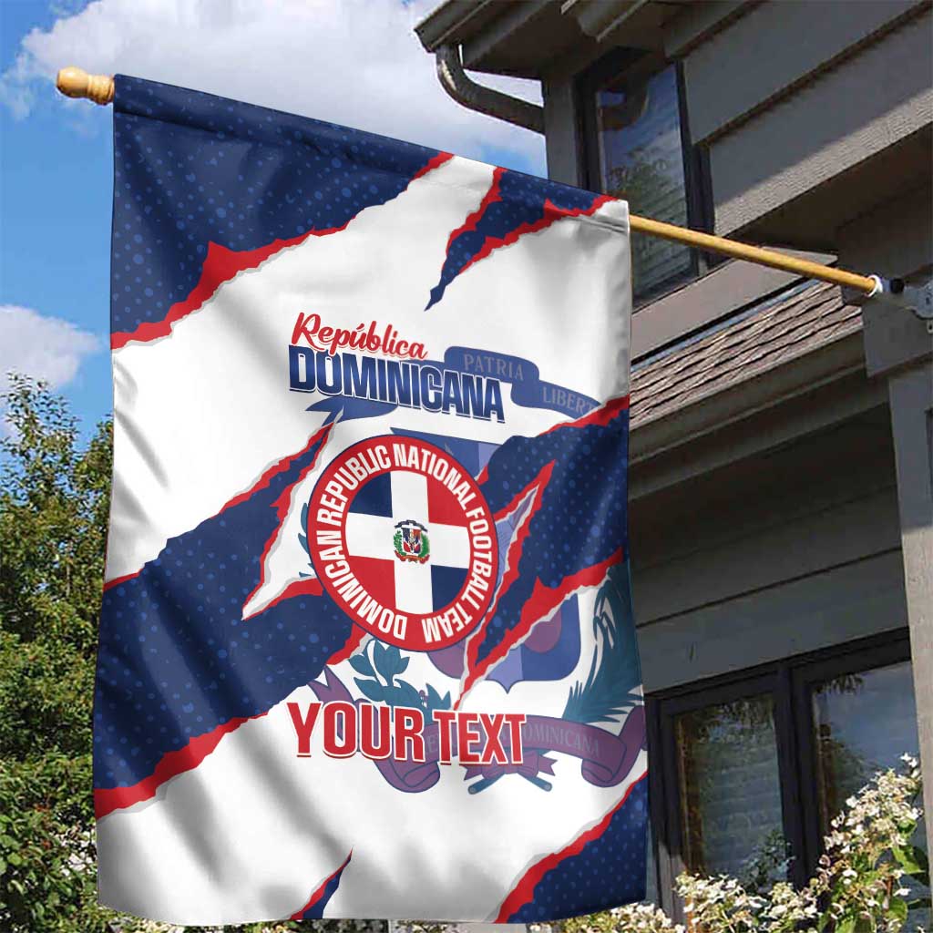 Custom Dominican Republic Football Garden Flag Los Quisqueyanos Crack Style