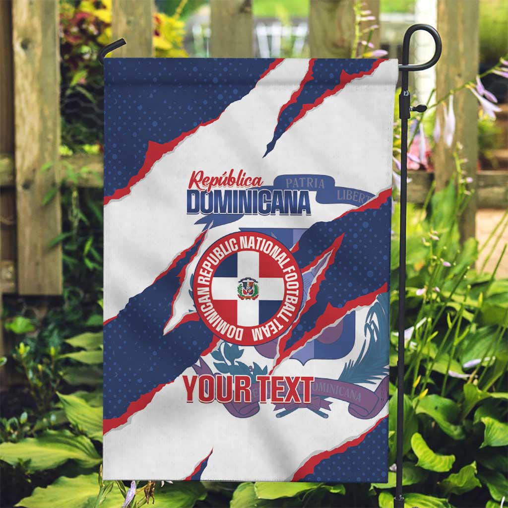 Custom Dominican Republic Football Garden Flag Los Quisqueyanos Crack Style