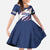 Custom Dominican Republic Football Kid Short Sleeve Dress Los Quisqueyanos Crack Style