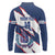 Custom Dominican Republic Football Long Sleeve Polo Shirt Los Quisqueyanos Crack Style