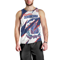 Custom Dominican Republic Football Men Tank Top Los Quisqueyanos Crack Style