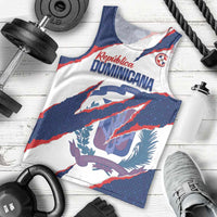 Custom Dominican Republic Football Men Tank Top Los Quisqueyanos Crack Style