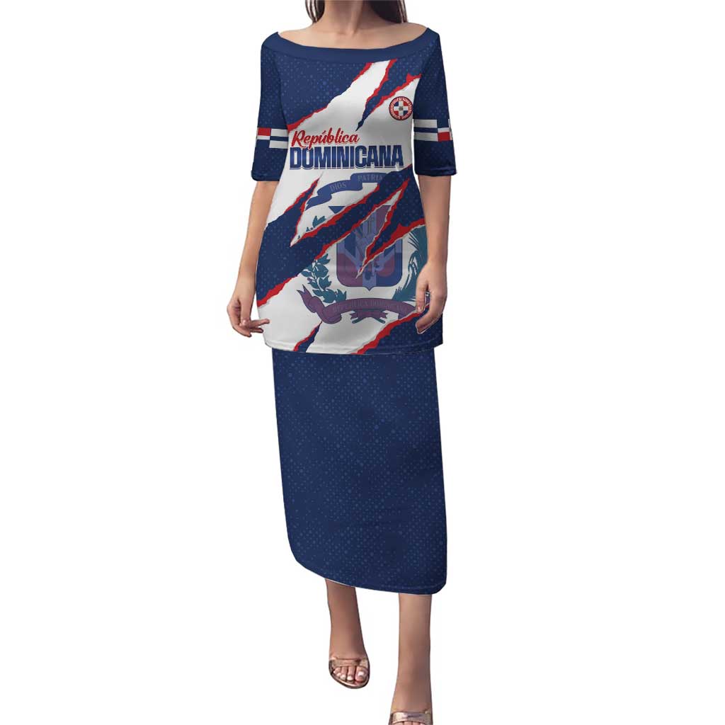 Custom Dominican Republic Football Puletasi Los Quisqueyanos Crack Style