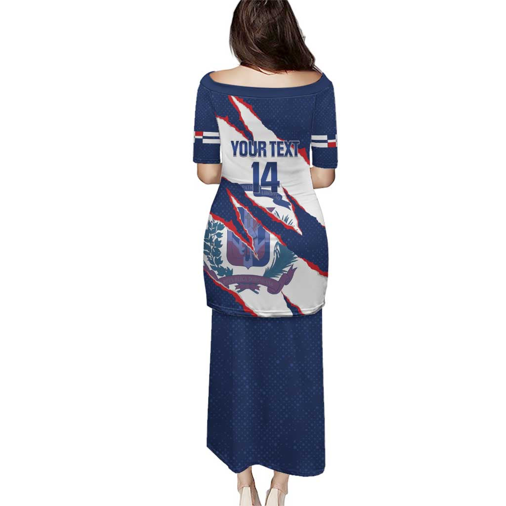 Custom Dominican Republic Football Puletasi Los Quisqueyanos Crack Style