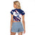 Custom Dominican Republic Football Raglan Cropped T Shirt Los Quisqueyanos Crack Style