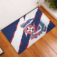 Custom Dominican Republic Football Rubber Doormat Los Quisqueyanos Crack Style