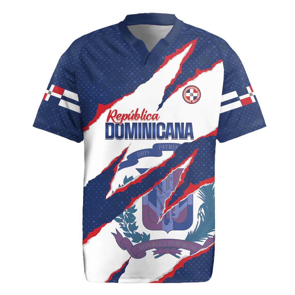 Custom Dominican Republic Football Rugby Jersey Los Quisqueyanos Crack Style
