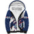 Custom Dominican Republic Football Sherpa Hoodie Los Quisqueyanos Crack Style