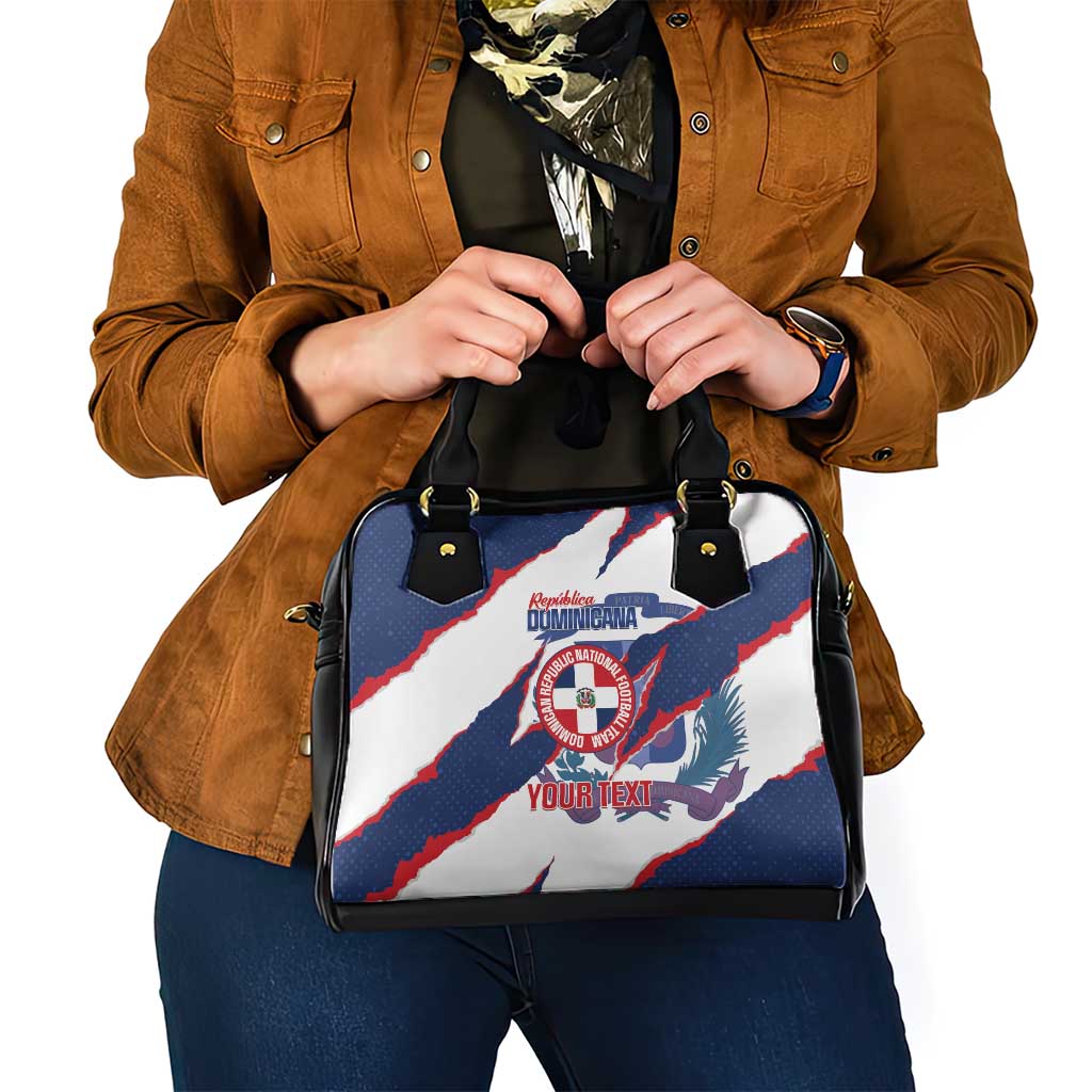Custom Dominican Republic Football Shoulder Handbag Los Quisqueyanos Crack Style